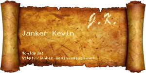 Janker Kevin névjegykártya